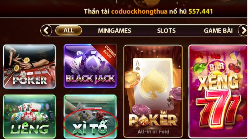 Sảnh game Xì Tố luôn được yêu thích bởi đông đảo cược thủ 